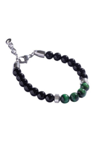 Bracelet - Black/green/silver