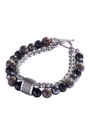 Bracelet - Brown/black/grey/silver