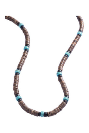 Collier - Brown/blue/silver