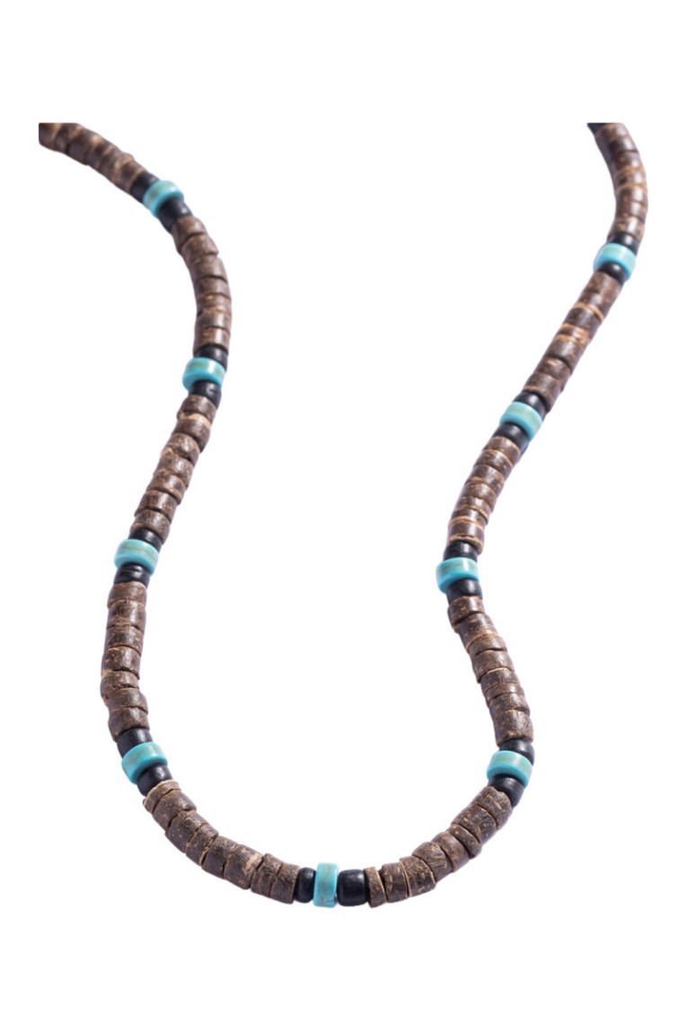 Collier - Brown/blue/silver