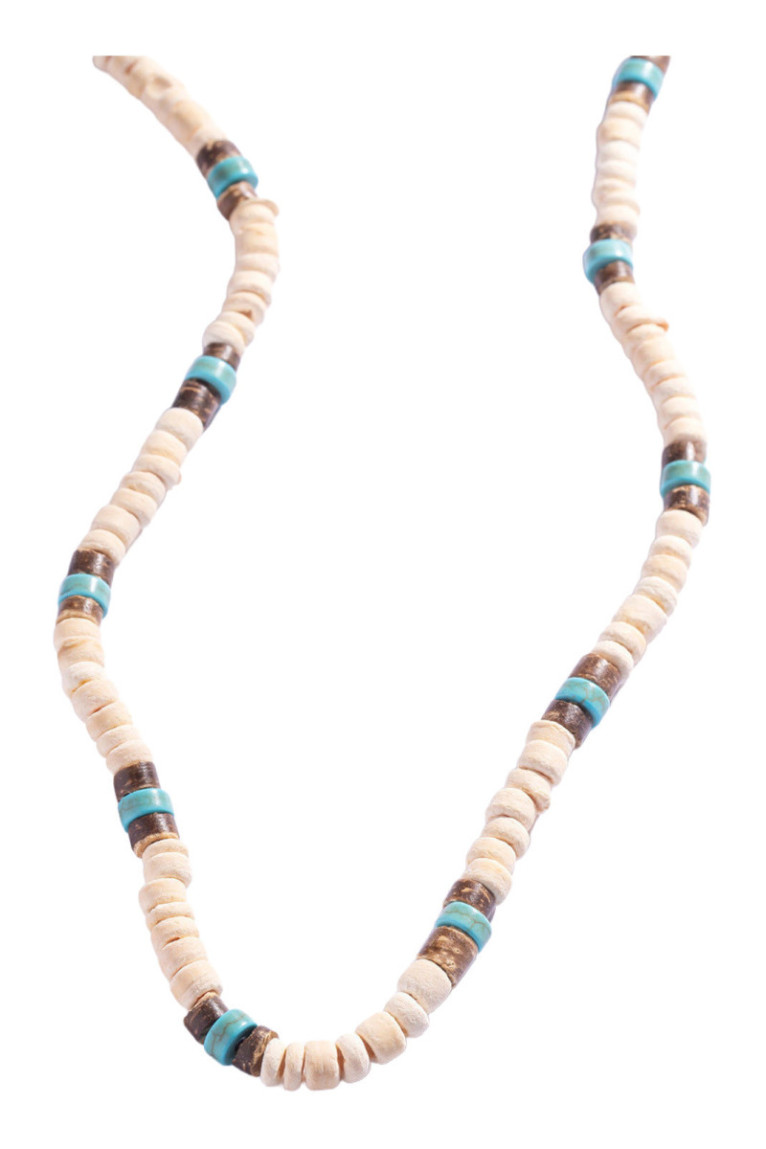 Collier - White/brown/blue/silver