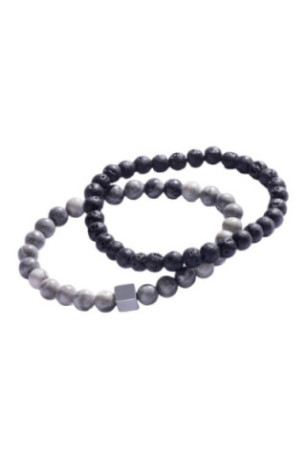 Bracelet - Black/grey/silver