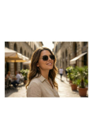 Lunettes de soleil - Grey/Gold/Gold