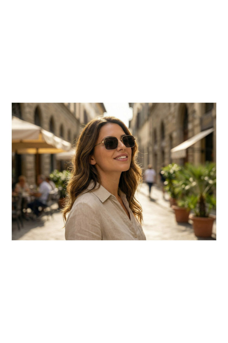 Lunettes de soleil - Grey/Gold/Gold
