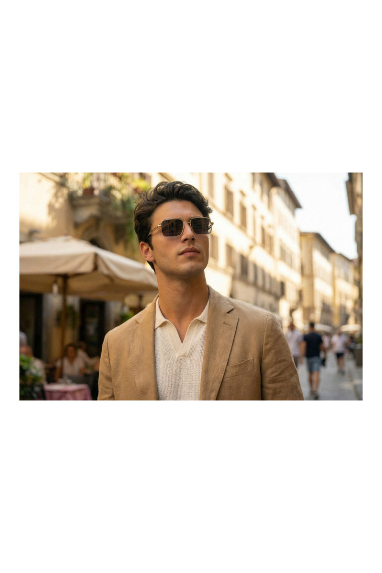 Lunettes de soleil - Grey/Gold/Gold