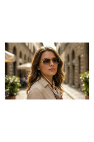 Lunettes de soleil - Gradient/Gold/Gold