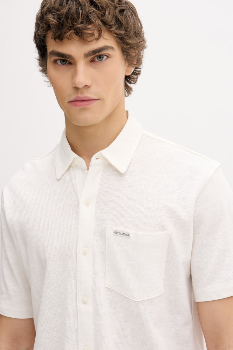 Chemise MC uni Guess jeans