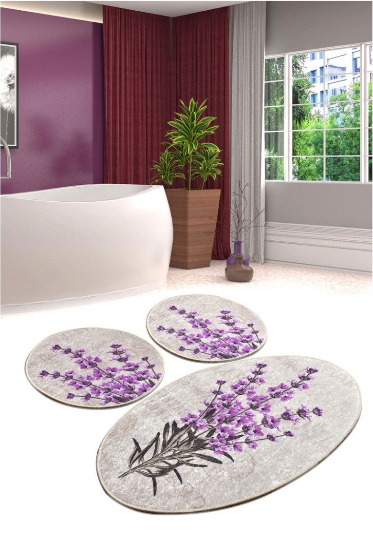Ensemble de tapis de bain (3 pièces) - Multicolore