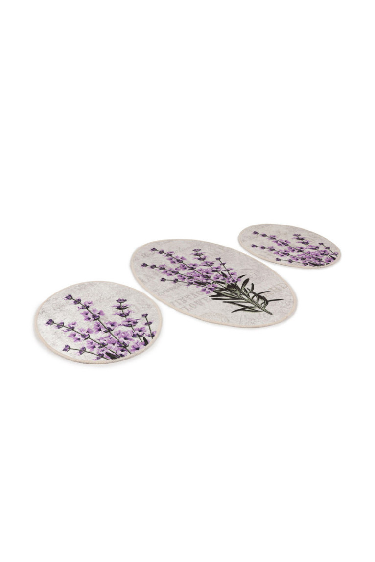 Ensemble de tapis de bain (3 pièces) - Multicolore