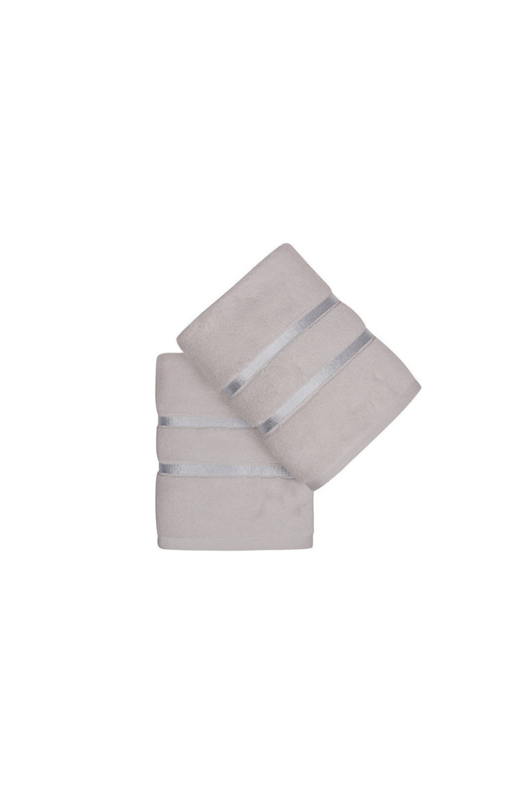 Ensemble de serviettes à main (2 pièces) - Bleu clair / Gris clair
