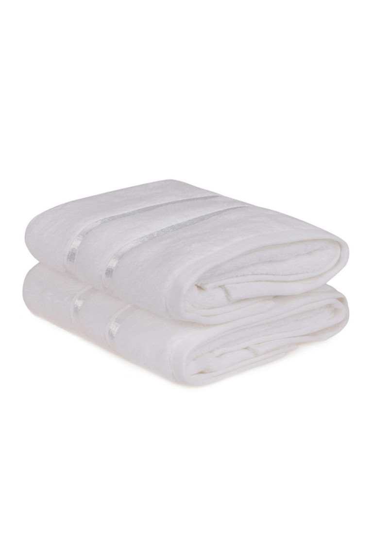 Ensemble de serviettes à main (2 pièces) - Blanc
