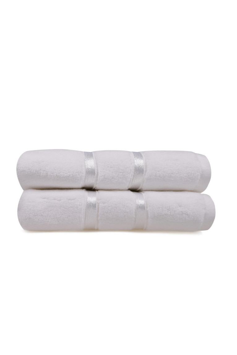 Ensemble de serviettes à main (2 pièces) - Blanc