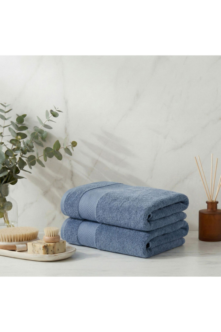 Ensemble de serviettes de toilette (2 pièces) - Bleu