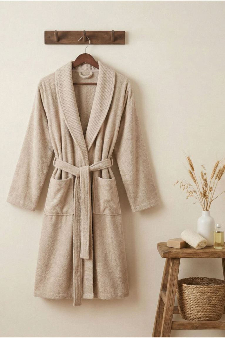 Peignoir de bain - Beige - Taille L/XL
