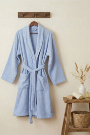 Peignoir de bain - Bleu clair - Taille L/XL