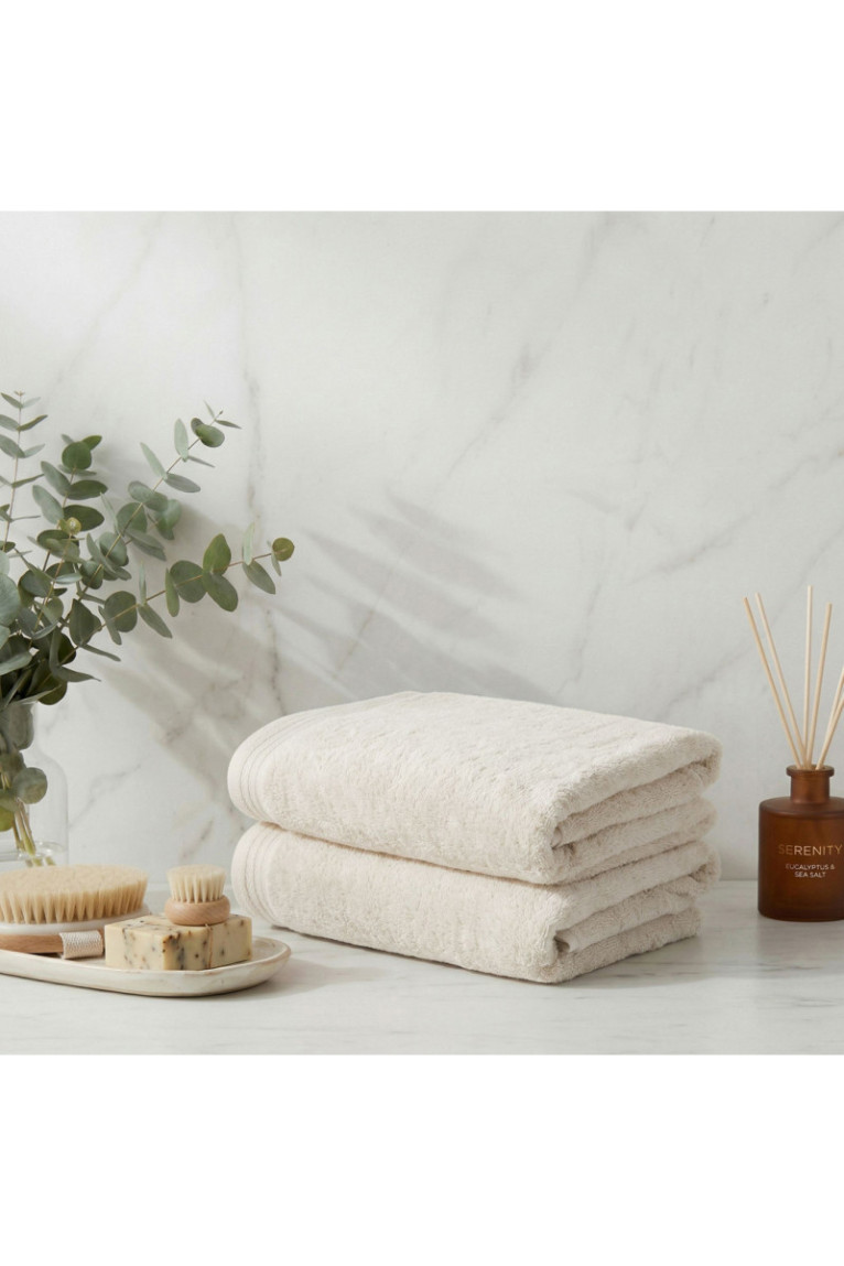 Ensemble de serviettes de bain (2 pièces) - Écru