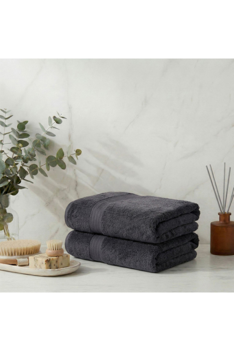 Ensemble de serviettes de toilette (2 pièces) - Anthracite