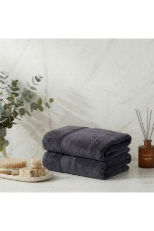 Ensemble de serviettes de bain (2 pièces) - Noir