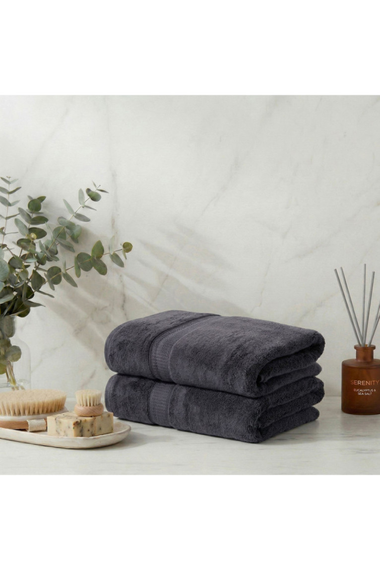 Ensemble de serviettes de bain (2 pièces) - Noir