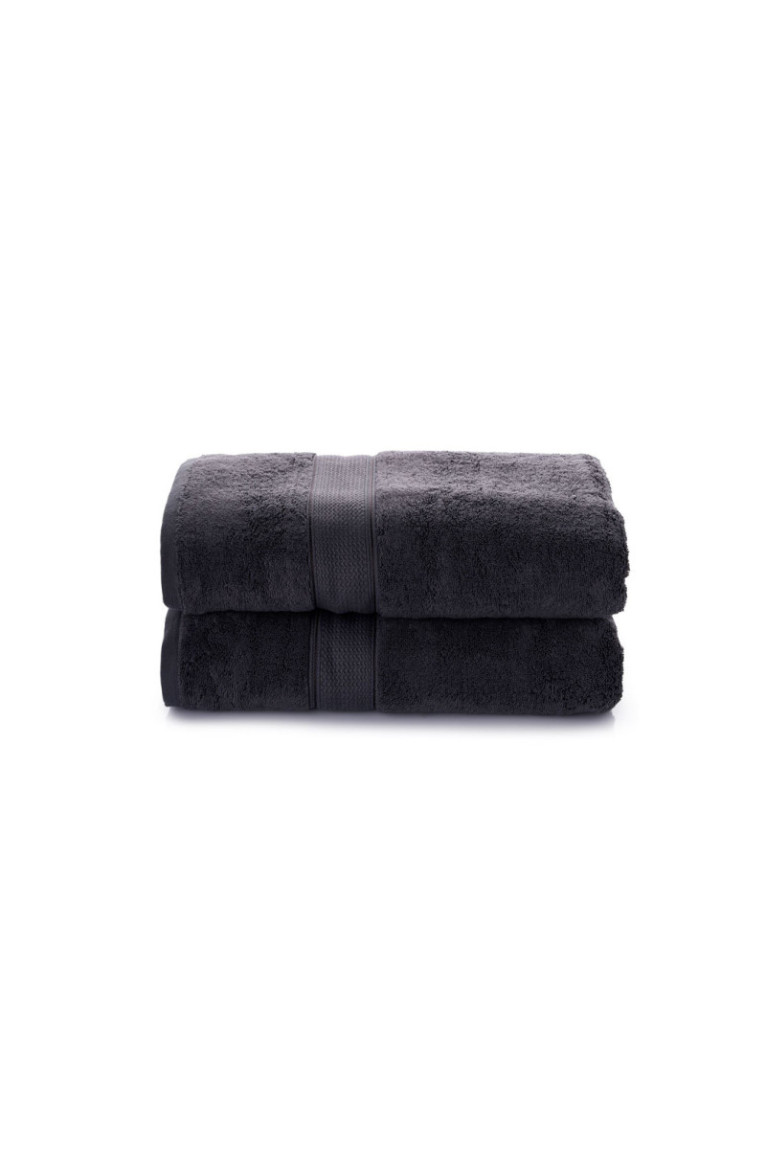 Ensemble de serviettes de bain (2 pièces) - Noir