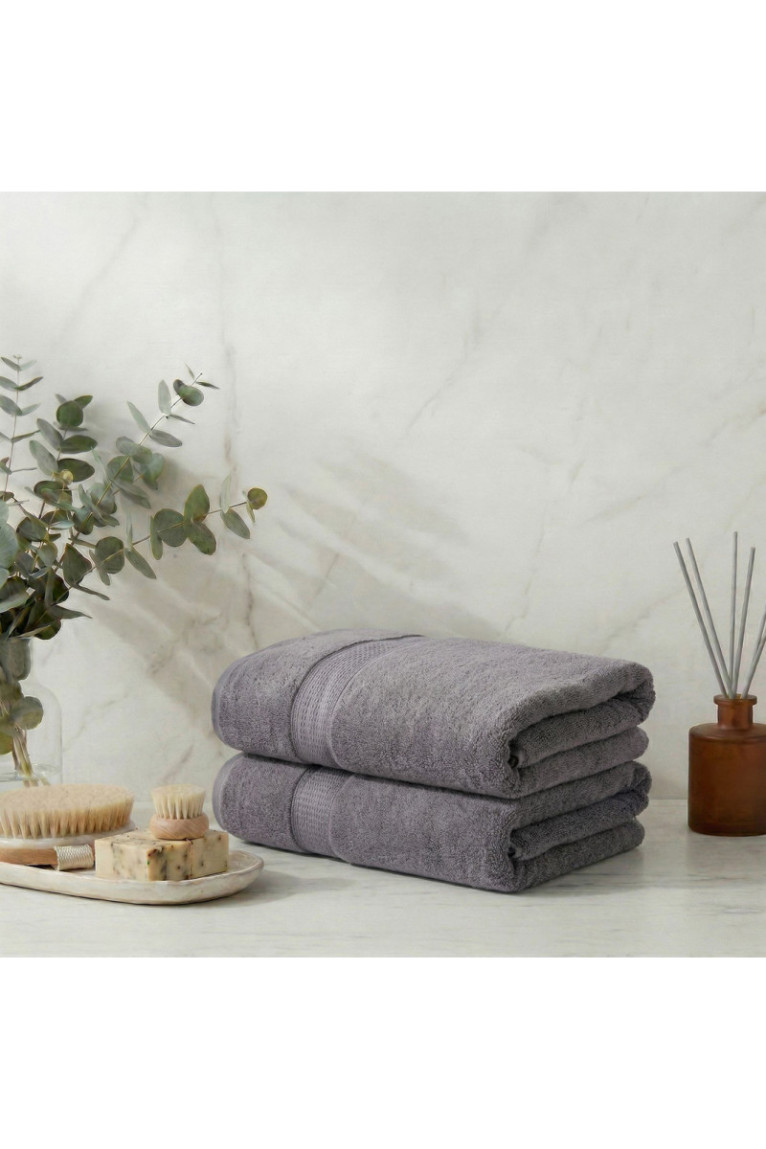 Ensemble de serviettes de bain (2 pièces) - Gris