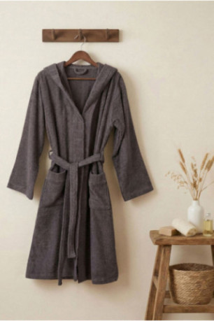 Peignoir de bain - Anthracite - Taille L/XL