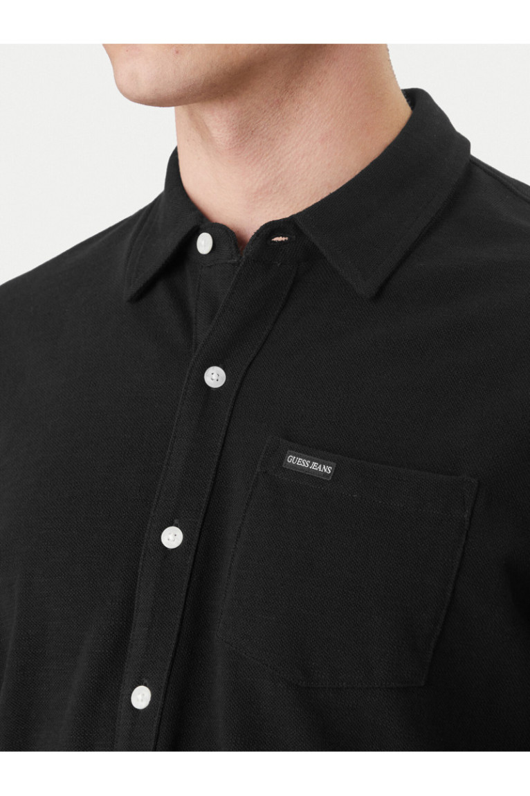 Chemise MC uni Guess jeans