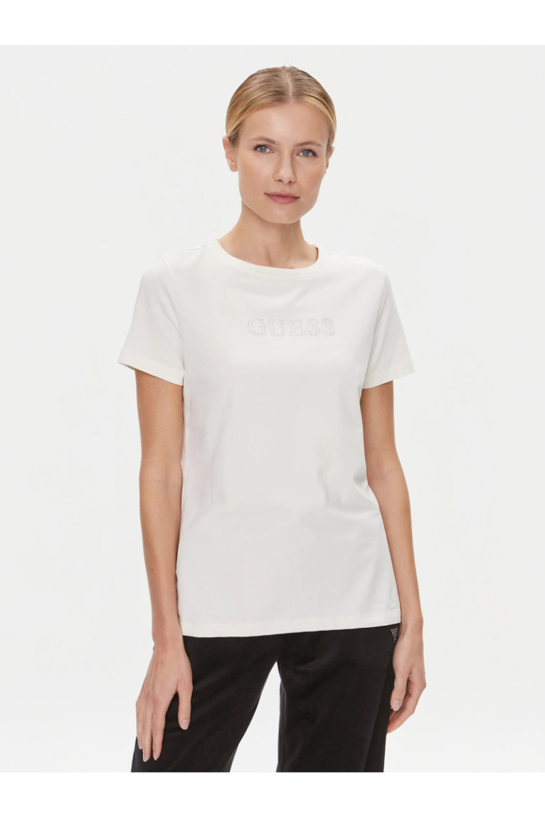 TShirt MC coton strassé Guess jeans