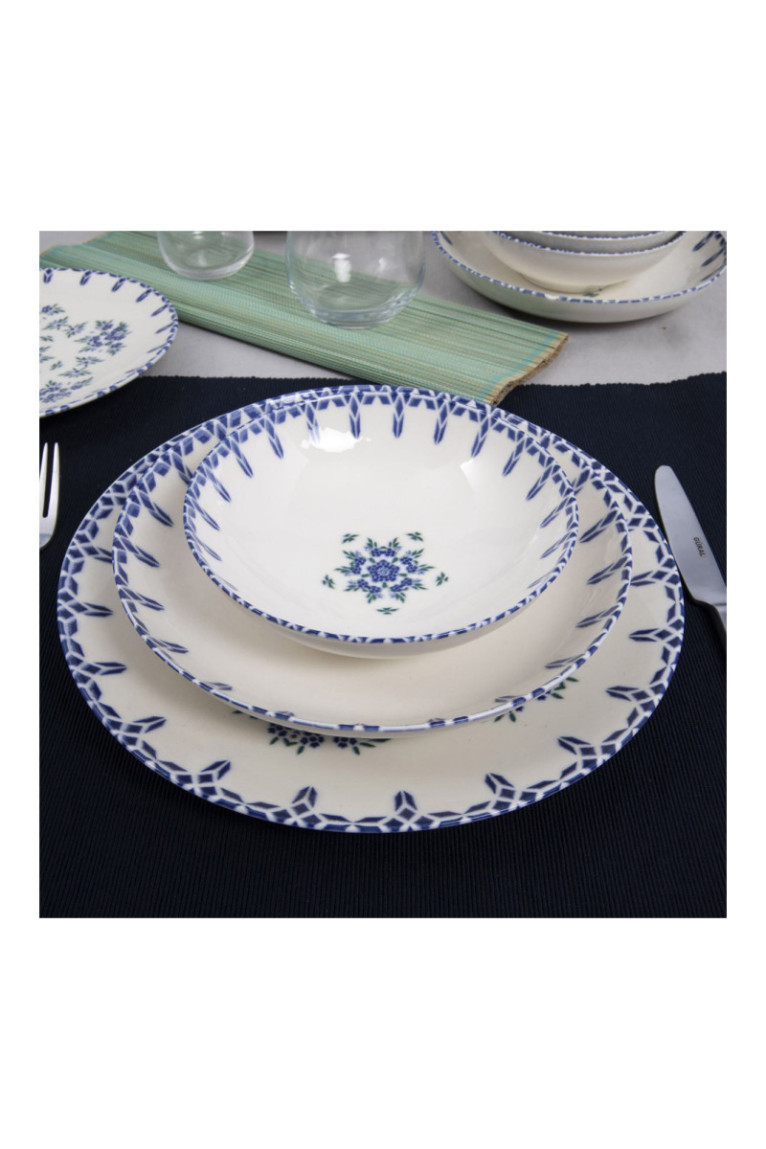 Service de table (24 pièces) - White / Blue