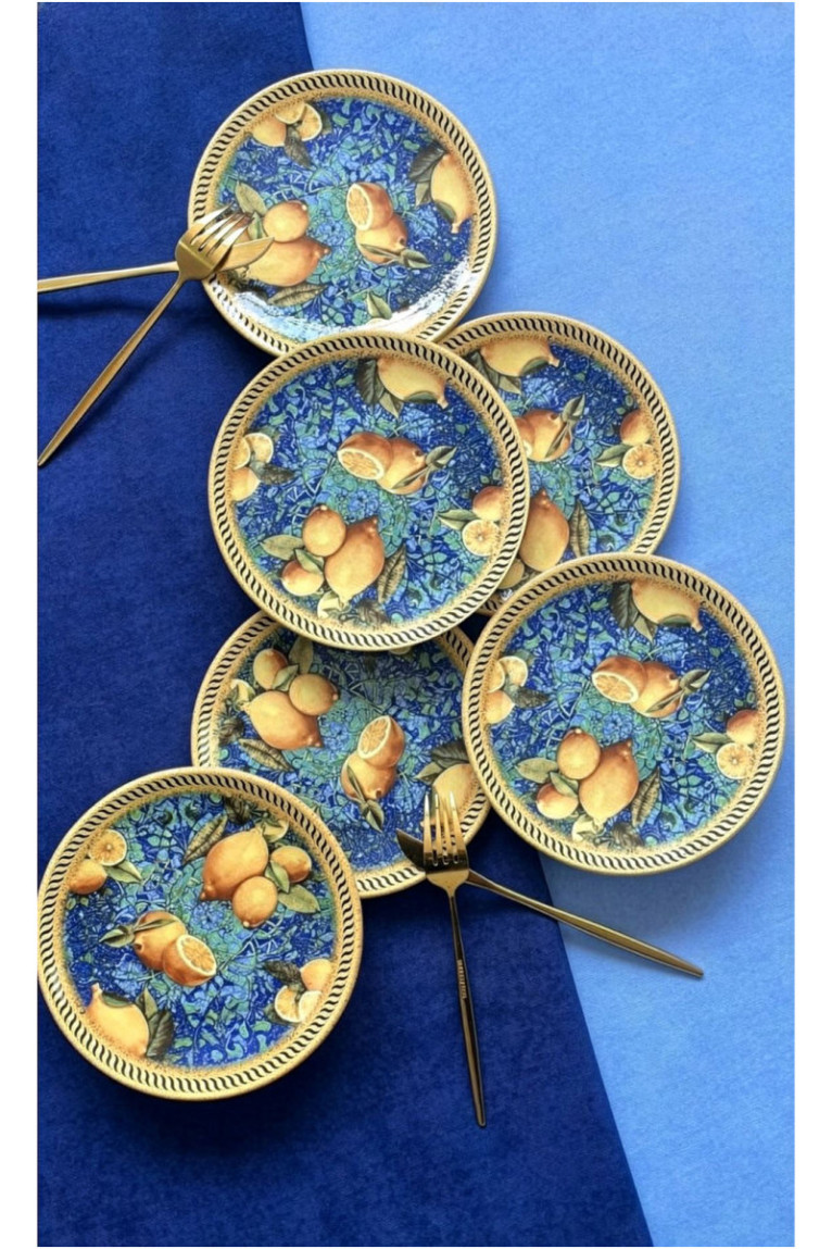 Ensemble d'assiettes à dessert (6 pièces) - Multicolore