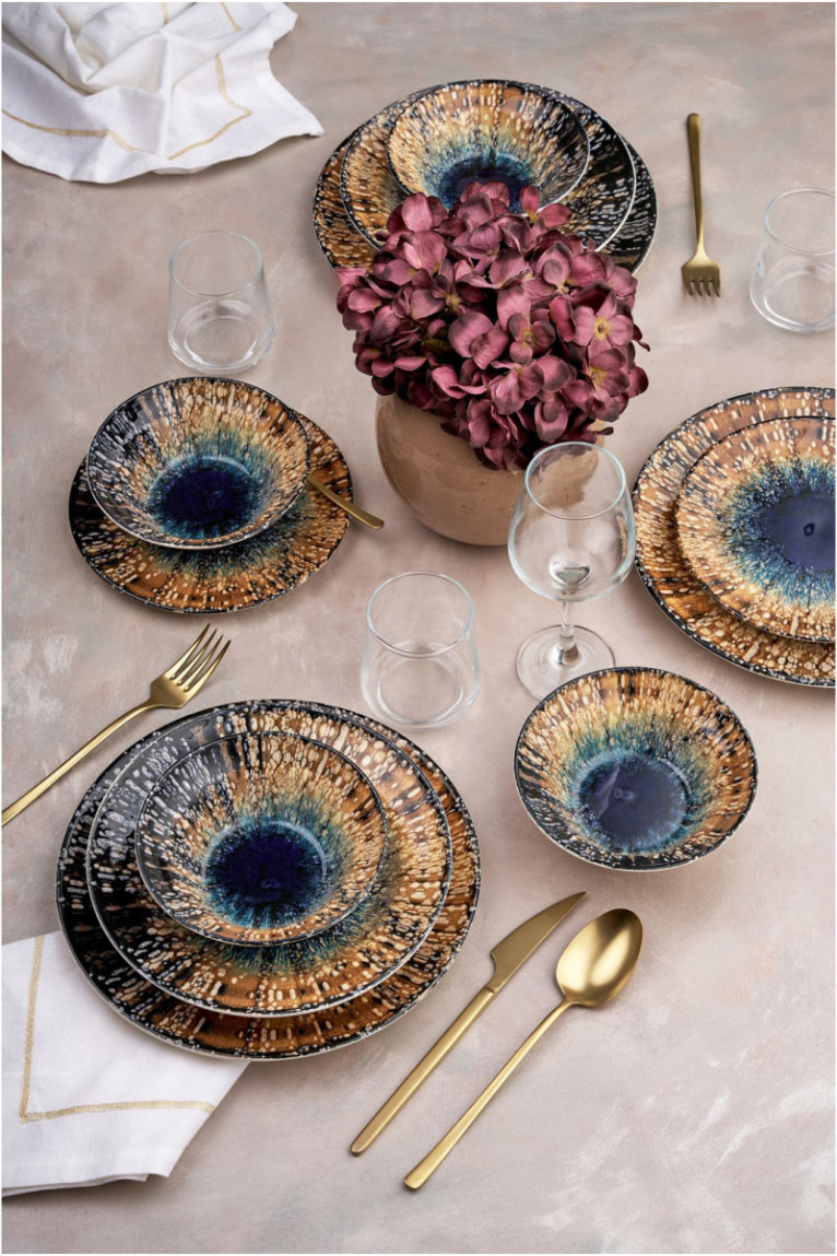 Service de table (24 pièces) - Multicolore