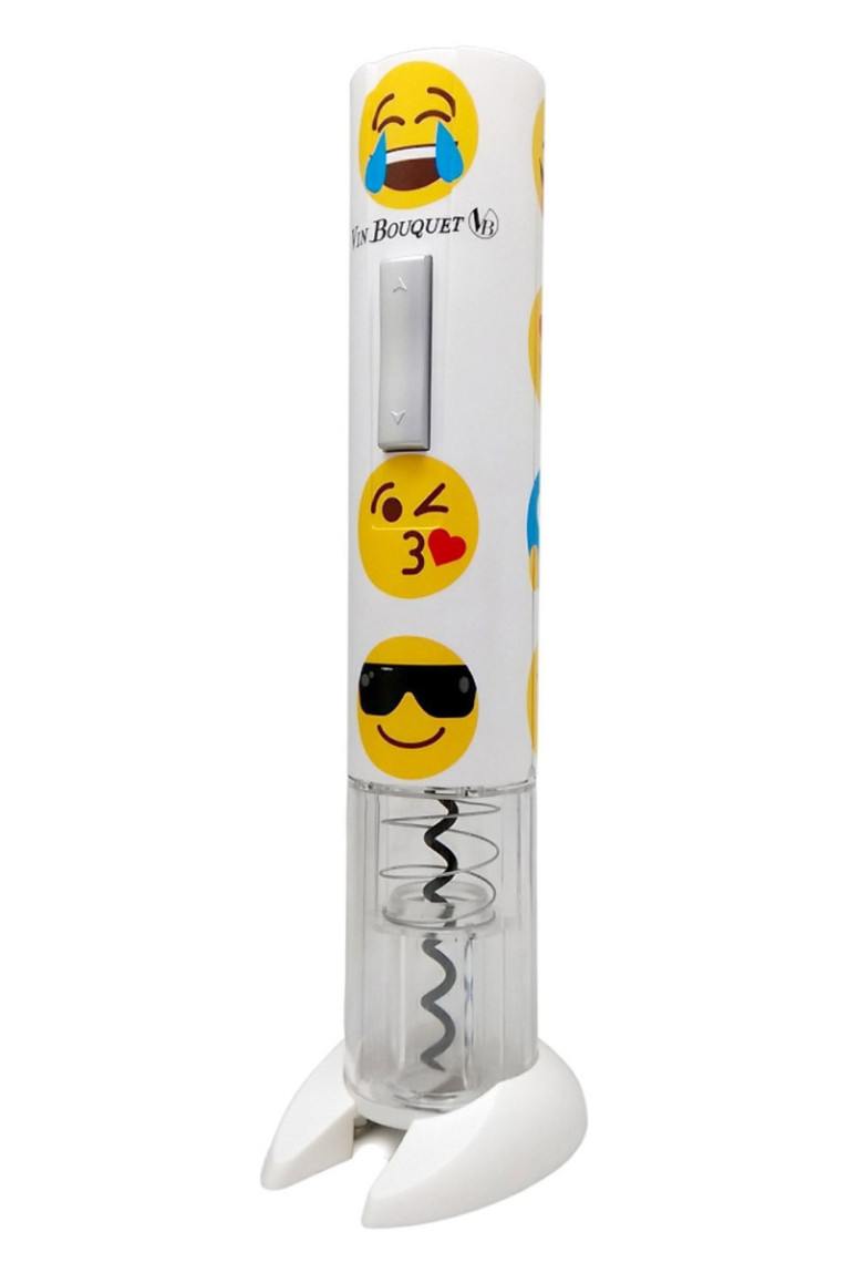 Tire-bouchon électrique Smiley avec coupe capsule - Classwine