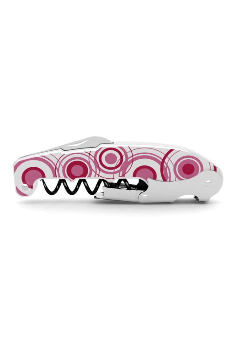Kit smart et fun 60's : 1 tire-bouchon et 8 marque-verre assortis. - Classwine