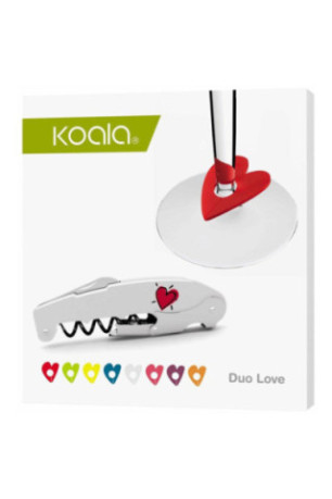 Kit smart et fun love : 1 tire-bouchon et 8 marque-verre assortis. - Classwine