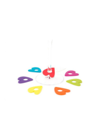 Kit smart et fun love : 1 tire-bouchon et 8 marque-verre assortis. - Classwine