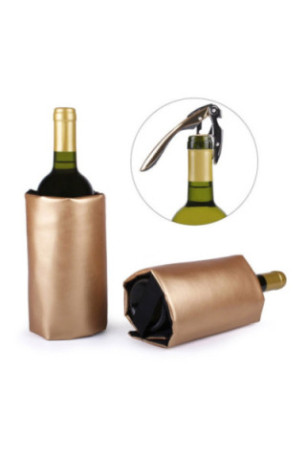 Set Deluxe : 1 tire-bouchon et 1 rafraichisseur Or - Classwine