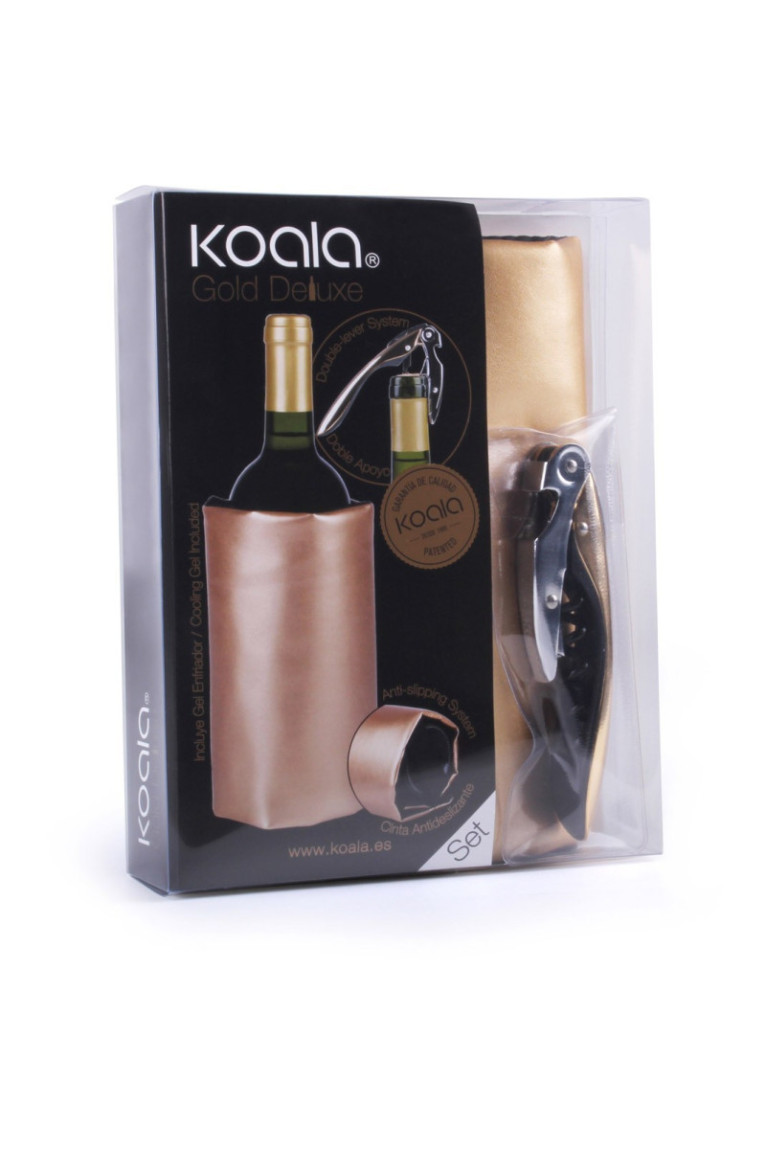 Set Deluxe : 1 tire-bouchon et 1 rafraichisseur Or - Classwine