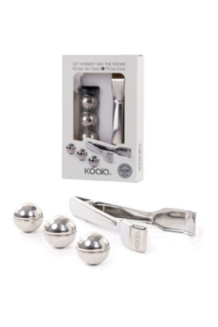 Set Amateur de Whisky : 1 pince à glace et 3 balles rafraichissantes - Classwine