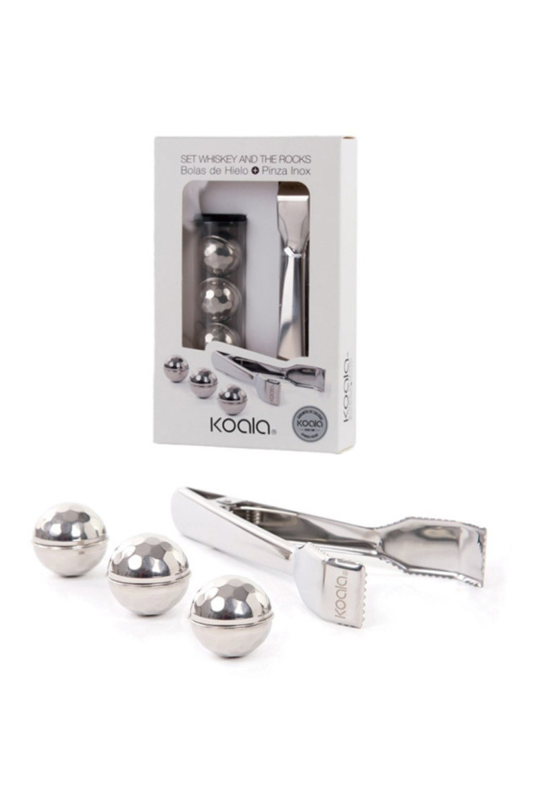 Set Amateur de Whisky : 1 pince à glace et 3 balles rafraichissantes - Classwine