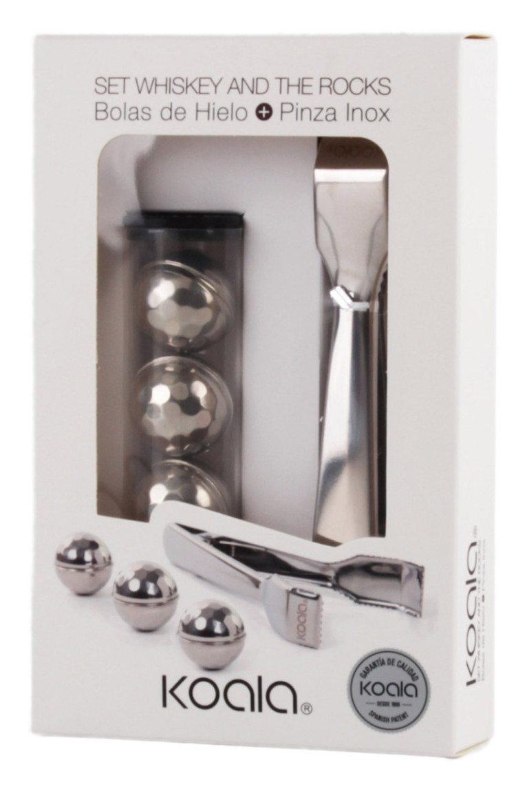Set Amateur de Whisky : 1 pince à glace et 3 balles rafraichissantes - Classwine