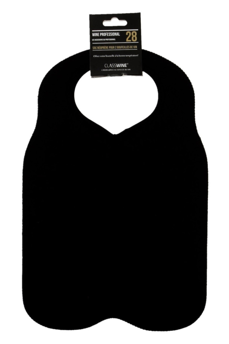 Sac néoprène noir pour 2 bouteilles - Classwine