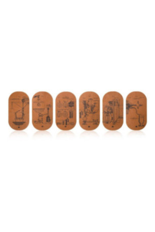 Dessous de bouteille de bière en cuir lot de 6 Vacuvin - Vacuvin