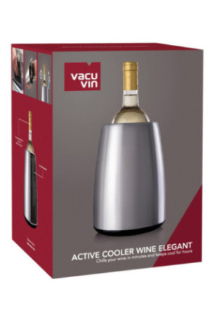 Seau refroidisseur acier pour bouteille de vin - Vacuvin