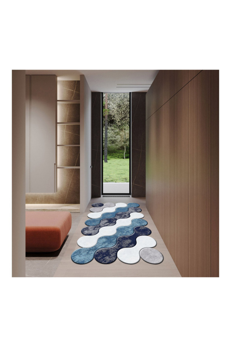 Tapis 50x80cm - Light Blue / Turquoise / Lilac / Navy Blue