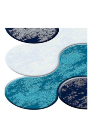 Tapis 50x80cm - Light Blue / Turquoise / Lilac / Navy Blue