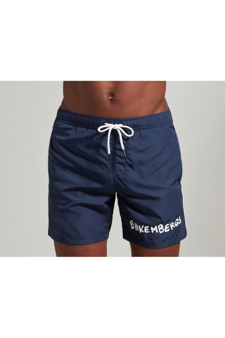 Short de bain print logo Bikkembergs