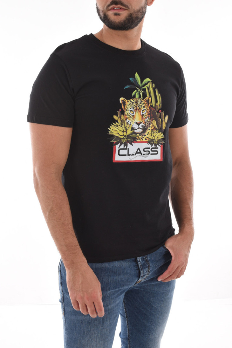 TShirt 100% coton gros print logo Cavalli Class