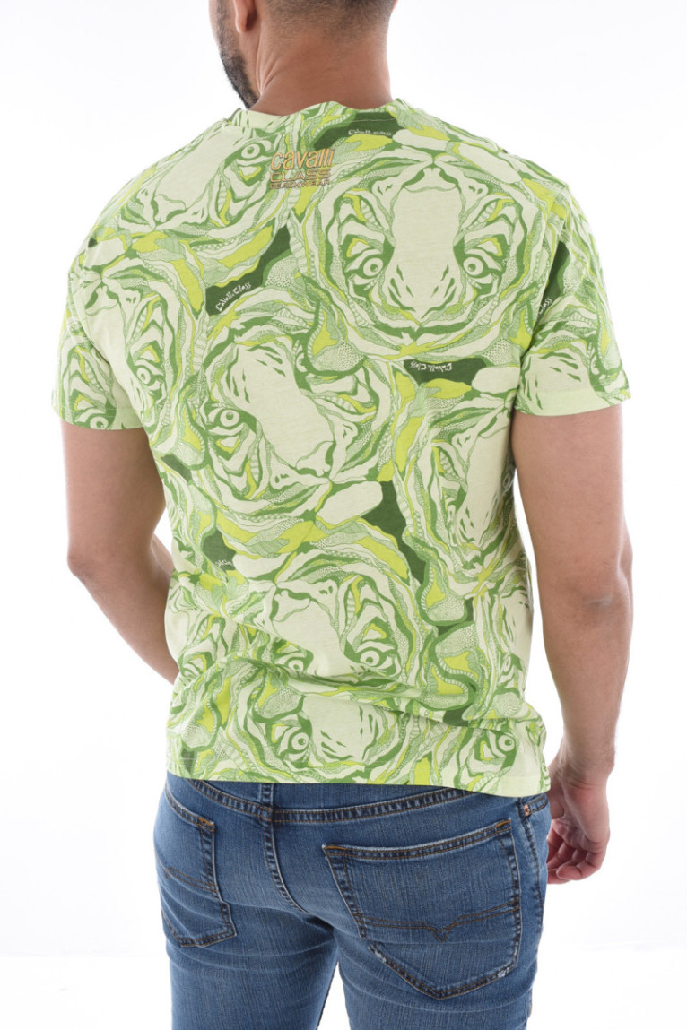 TShirt à imprimé 100% coton Cavalli Class