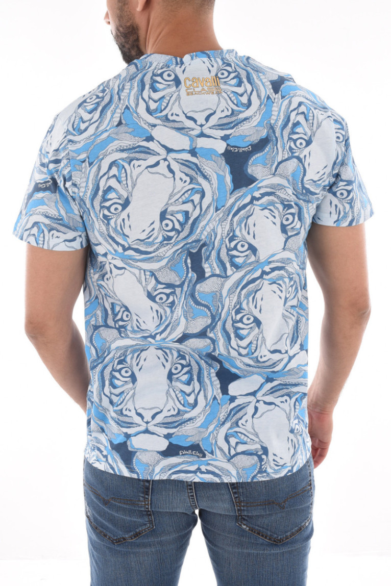 TShirt à imprimé 100% coton Cavalli Class