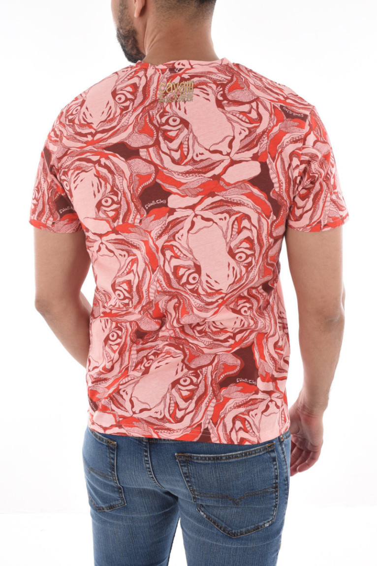 TShirt à imprimé 100% coton Cavalli Class